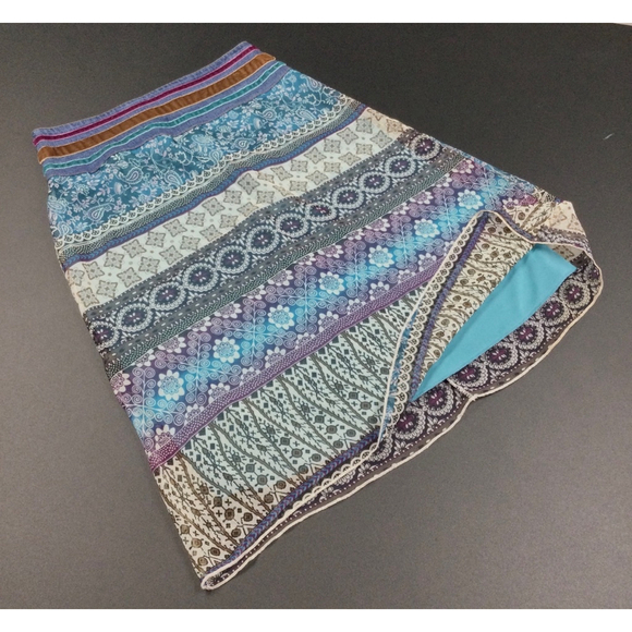 Vintage Women's Speechless Skirt Size 10.5 or medium Blue Multi-color - Picture 4 of 10